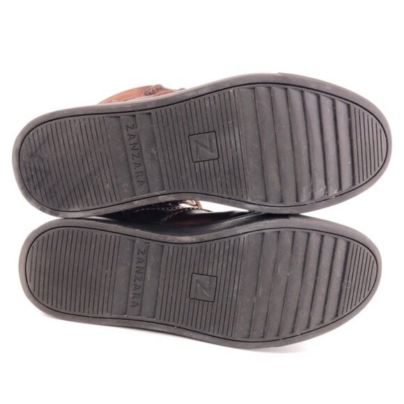 Zanzara Lanlin Brown Leather Ankle Sneakers 8 main image 6